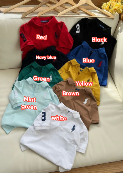 Kids Premium Polo T-Shirt  Stylish Short Sleeve Collection