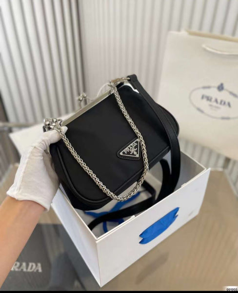 Crescent Chain Crossbody Sling Leather Bag