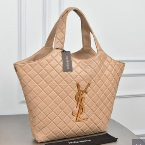 Quilted Tote Leather Bag