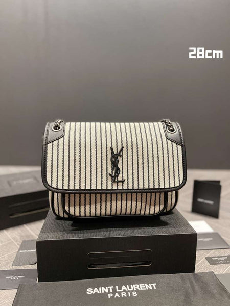 Medium Striped Shoulder Bag