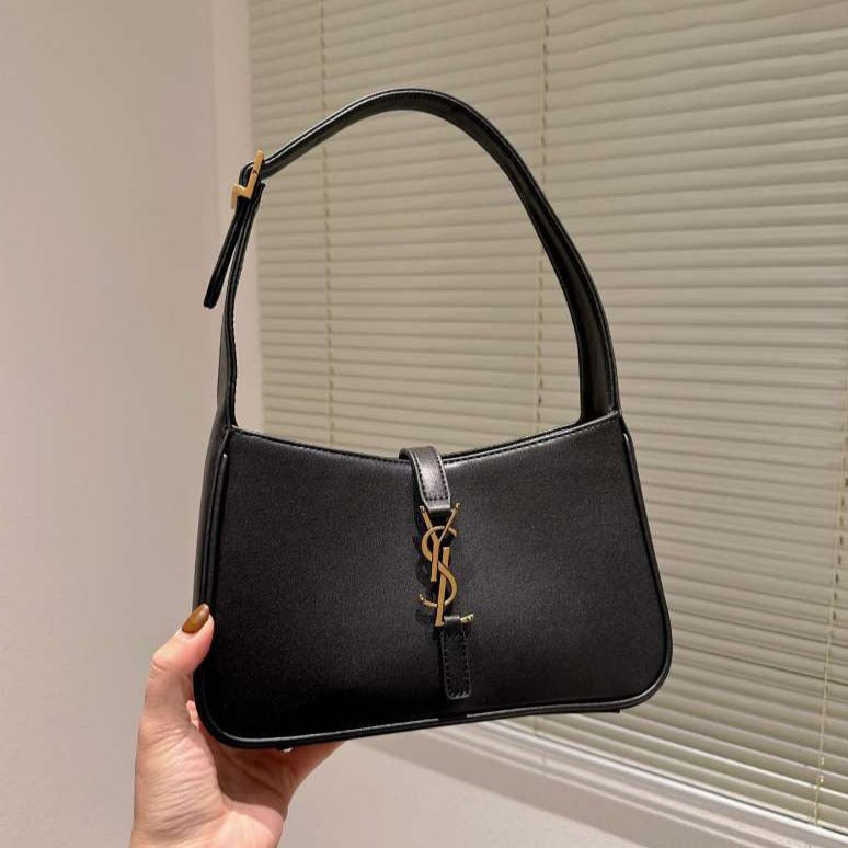 Mini Emboss Black Leather Bag