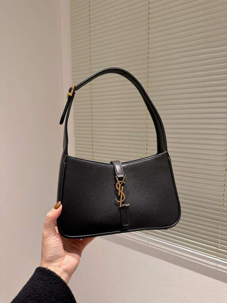 Mini Emboss Black Leather Bag