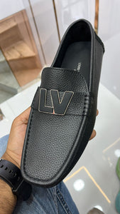 Black Classic Leather Loafers For Men