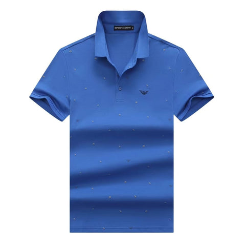 Polo Collar T-Shirts With Small Initial Prints