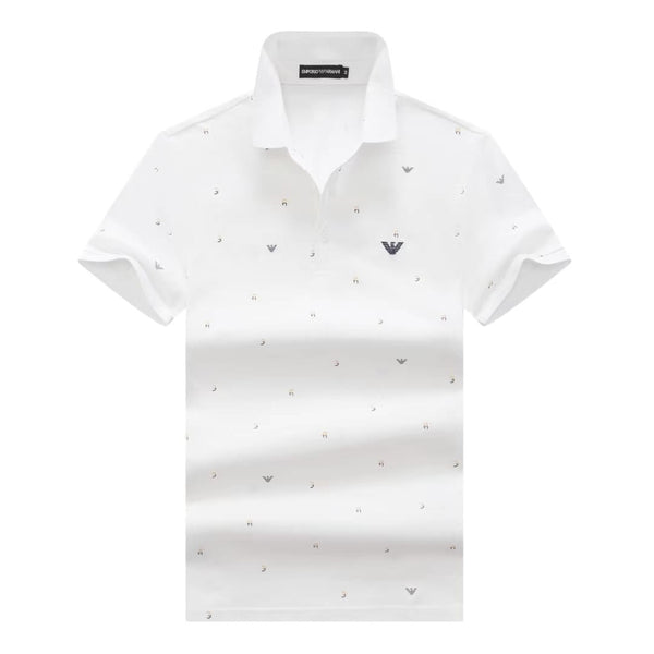 Polo Collar T-Shirts With Small Initial Prints