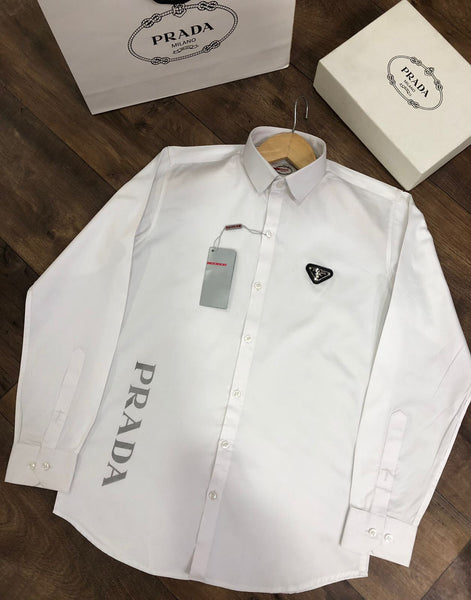 Monogram Print Full Sleeve Shirts  For Men