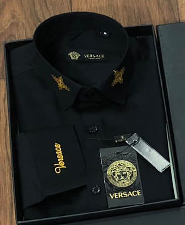 Classic Neckline Embroidery Shirts For Men