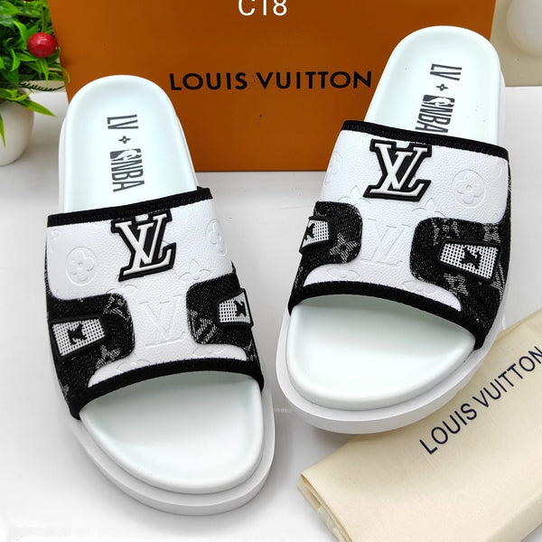 Black And White Embossed and printed Slippers – Yard of Deals