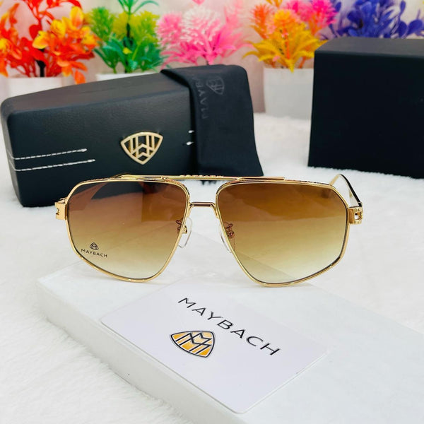 Premium Golden Frame Sunglasses For Men