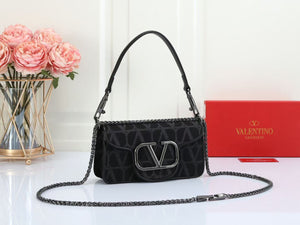 V-logo Embellished Tote Bag