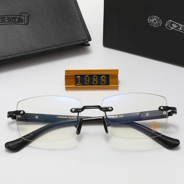 Rimless Oval And Square Eyeglasses
