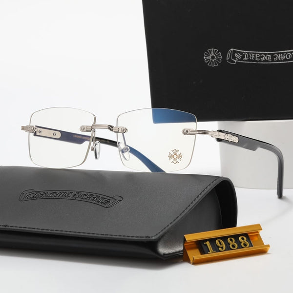 Rimless Oval And Square Eyeglasses