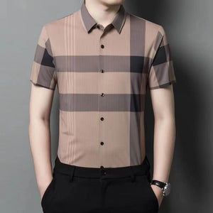 Checked Pattern Stretchable Shirt