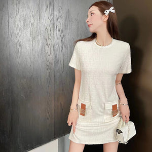 A line White Tee Dress For Women