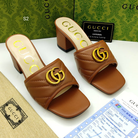 Brown Plaque Leather Sandals