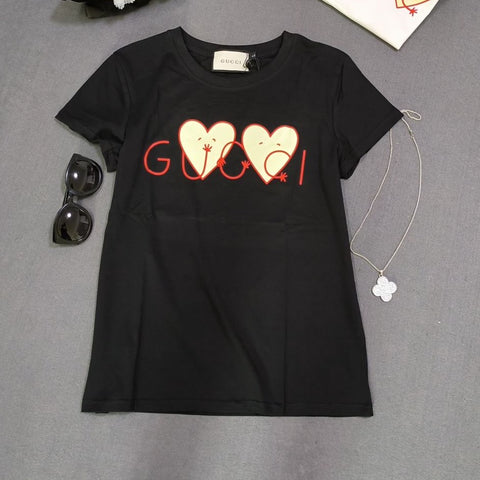 Heart Print T-shirt For Women