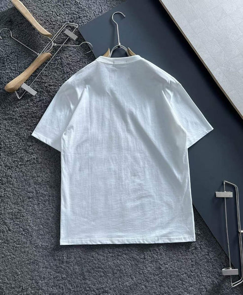 Premium Logo Embossed White T-Shirt