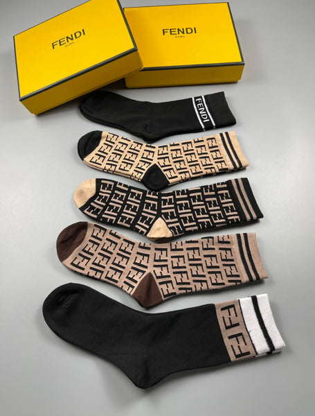 Pack of 5 Mid-Calf Length Socks