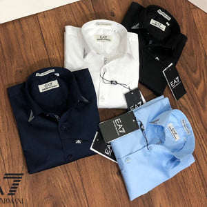 Luxury Brand   Printed Collar Eagle Logo Kid's Shirt