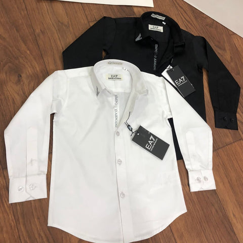 Latest Initial Laced Button Line Shirt For Kids