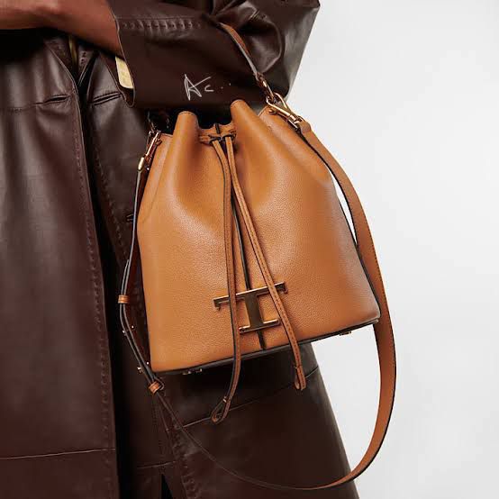 Premium Leather Bucket Bag For Ladies
