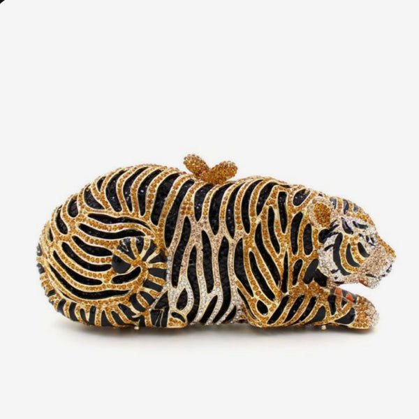 Tiger Shape Evening Clutch Bag For Women