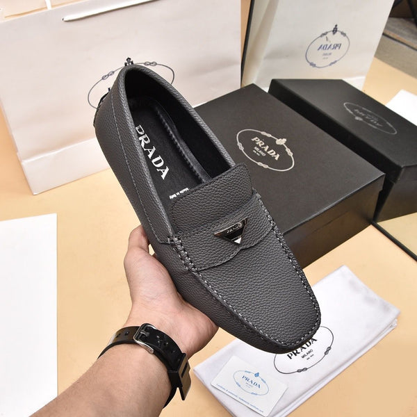 Saffiano Driving Leather Loafer