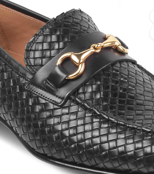 Latest Woven Leather Horsebit Loafer