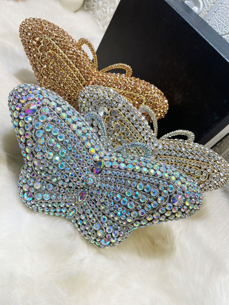 Women Butterfly Women rhinestones Day Clutches Bag Small Chain Shoulder bag  Handbags Wedding Bridal Evening Bags For Party Purse - AliExpress