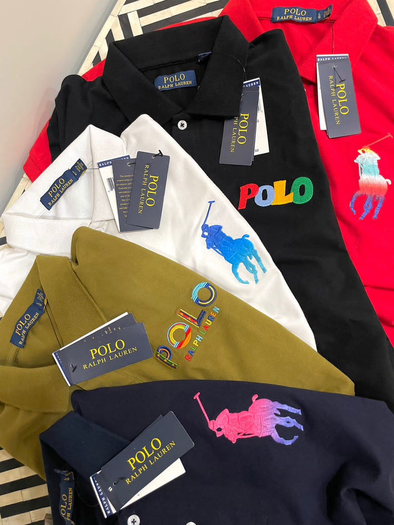 Polo Ralph Lauren Mens Big Pony Custom Slim Fit Mesh Polo Shirt