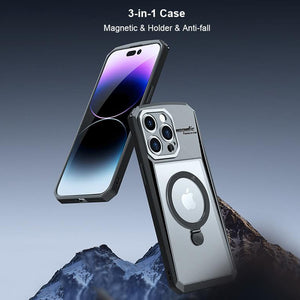 Cyber Series Magnetic MagSafe Ring Kickstand Case for iPhone 13, 14 & 15 Series & S22 & S23 Ultra