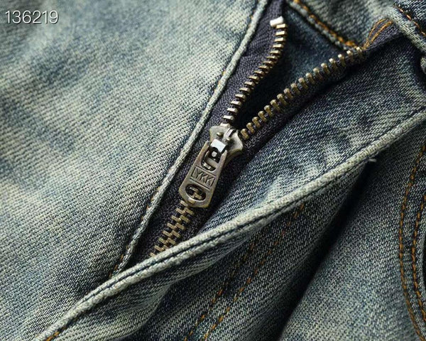 Imported Patched  Denim Jeans For Men
