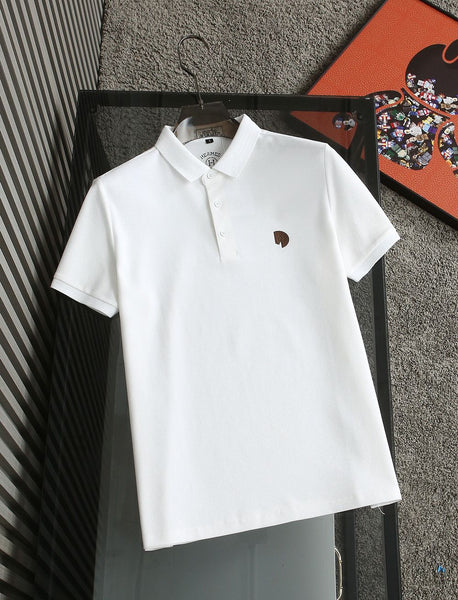 High and Quality  Patched Logo Polo T-shirt
