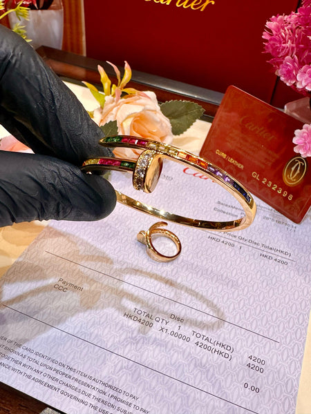 Royal Nail Bracelet with Matching Ring