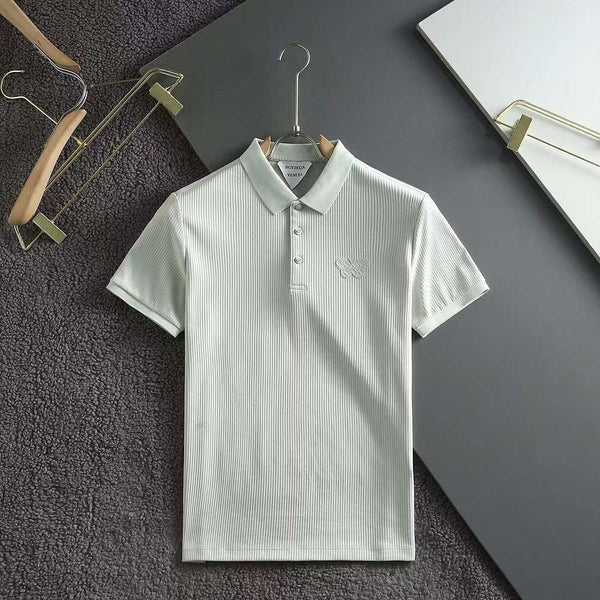 Branded Regular fit  Striped Patten T-shirt With Logo