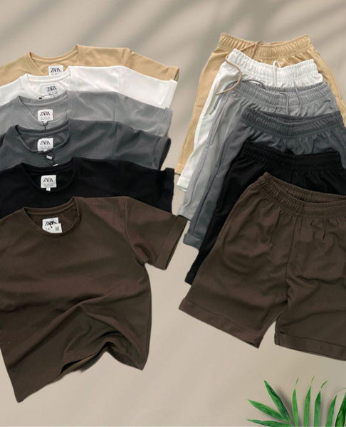 Latest  Solid Regular Fit Shorts and Tee