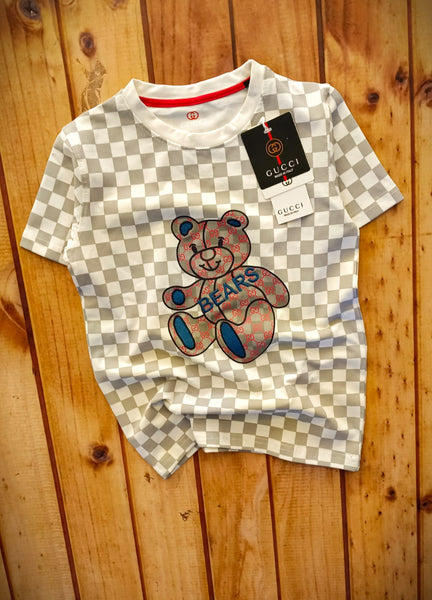Premium  Embroidered Bear T-shirt For Kids