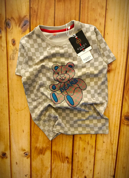 Premium  Embroidered Bear T-shirt For Kids