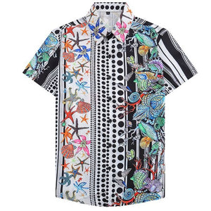 Summer Fashion Starfish Printed Drop Shoulder Shirt