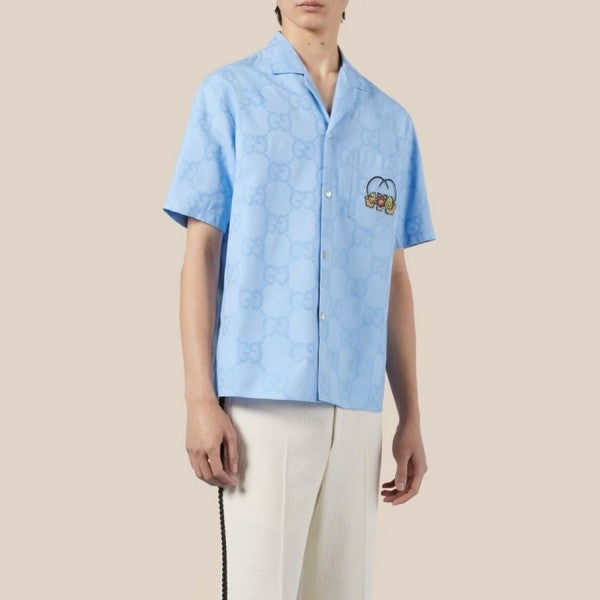 Premium  Pikarar Kawaii-Embroidered Drop Shoulder Shirt