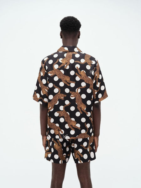 Premium Leopard Polka Dots Bowling Shirt