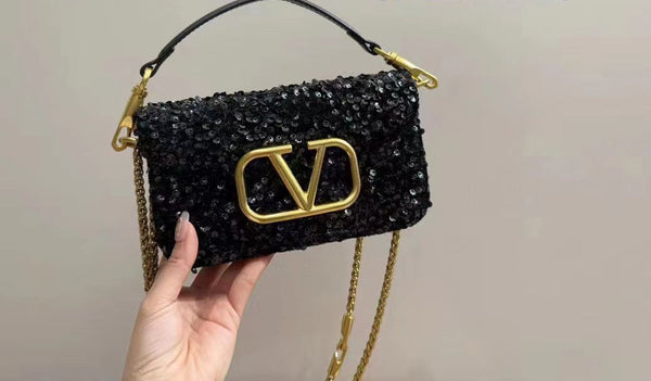 VLOGO small embellished leather shoulder bag