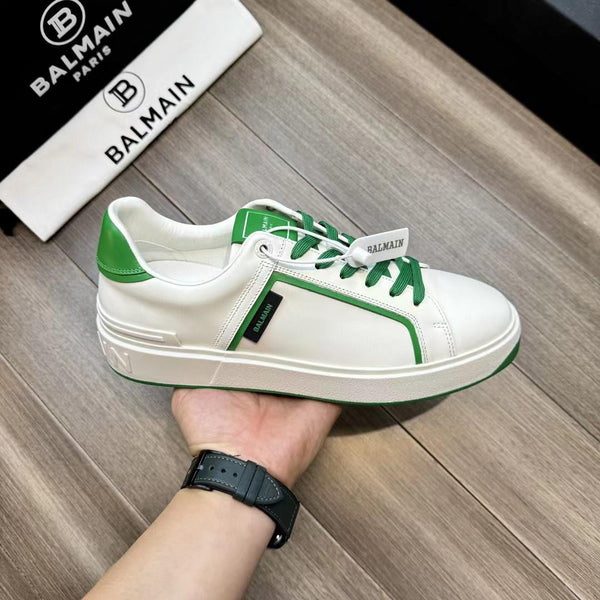 White & Green High End Quality Sneakers