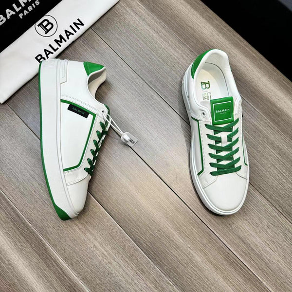 White & Green High End Quality Sneakers