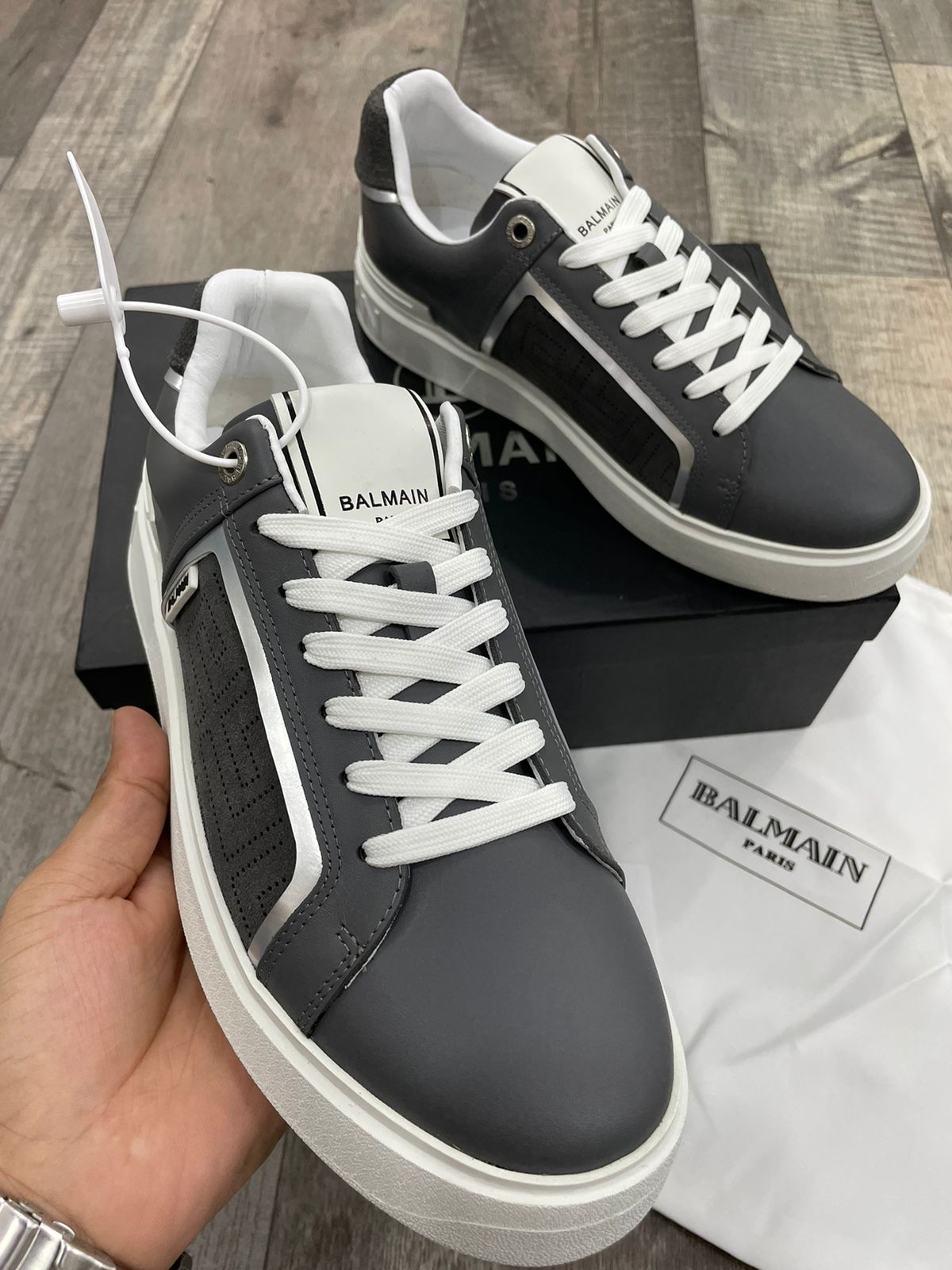 Premium Collection  Patched Low Top Sneakers