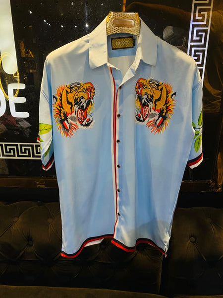 Premium Tiger Print Drop Shoulder Shirt