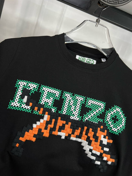 Premium Pixel  Work Round  T-shirt For Kids Girls and Boys