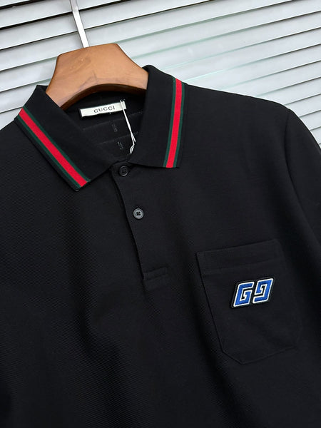 Premium Polo  T-shirt with GG Patched Logo