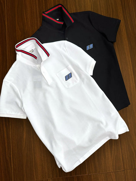 Premium Polo  T-shirt with GG Patched Logo