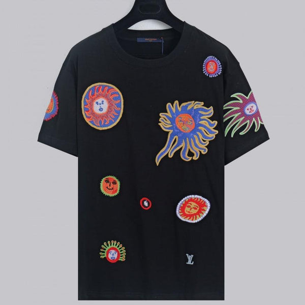 Brand  New Luxury Sun Fish Drop Shoulder T-shirt